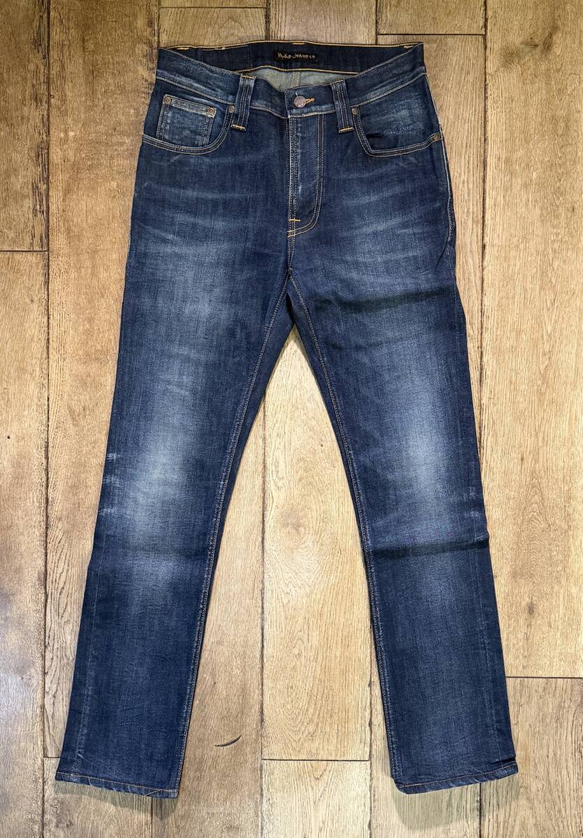 Nudie Jeans THIN FINN 【NJ3771 ORG.WORNIN PEPPER】ヌーディジーンズ シンフィン ストレッチ デニム パンツ サイズ30拍卖