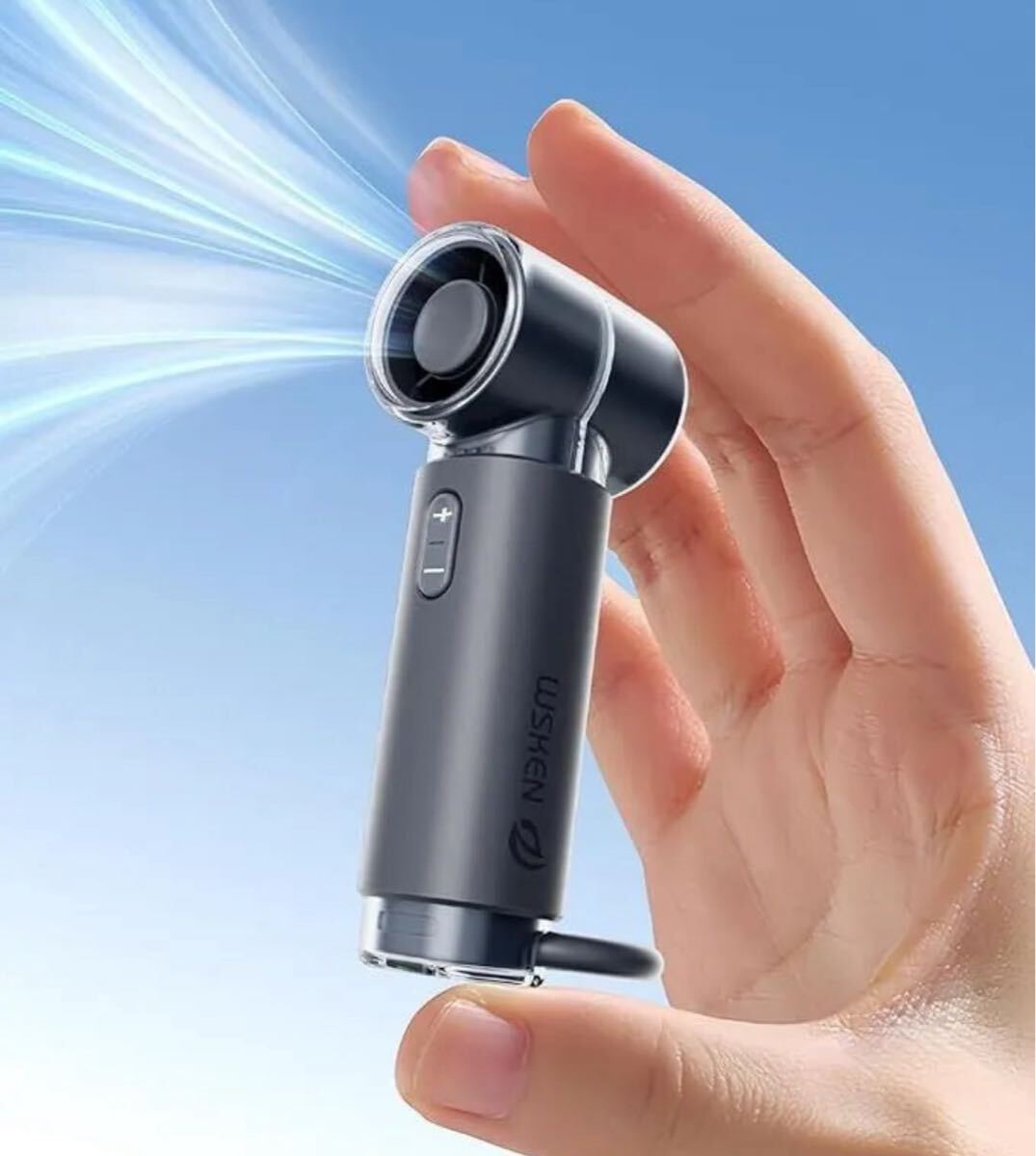 ハンディファン 携帯扇風機 手持ち扇風機 3000mAh大容量 20,000RPM強力送風 最長10時間連続使用 5段階風量調節 拍卖