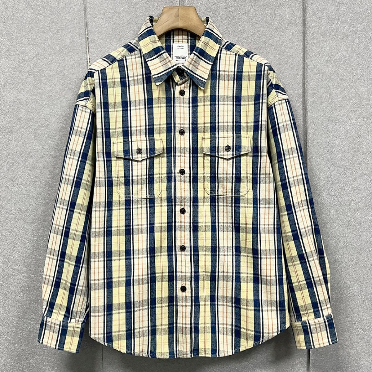 新品未使用 VISVIM ビズビム 2022SS PIONEER CHECK L/S CRASH 長袖 シャツ チェックシャツ 開襟シャツ 0122105011007 中村ヒロキ サイズ2拍卖