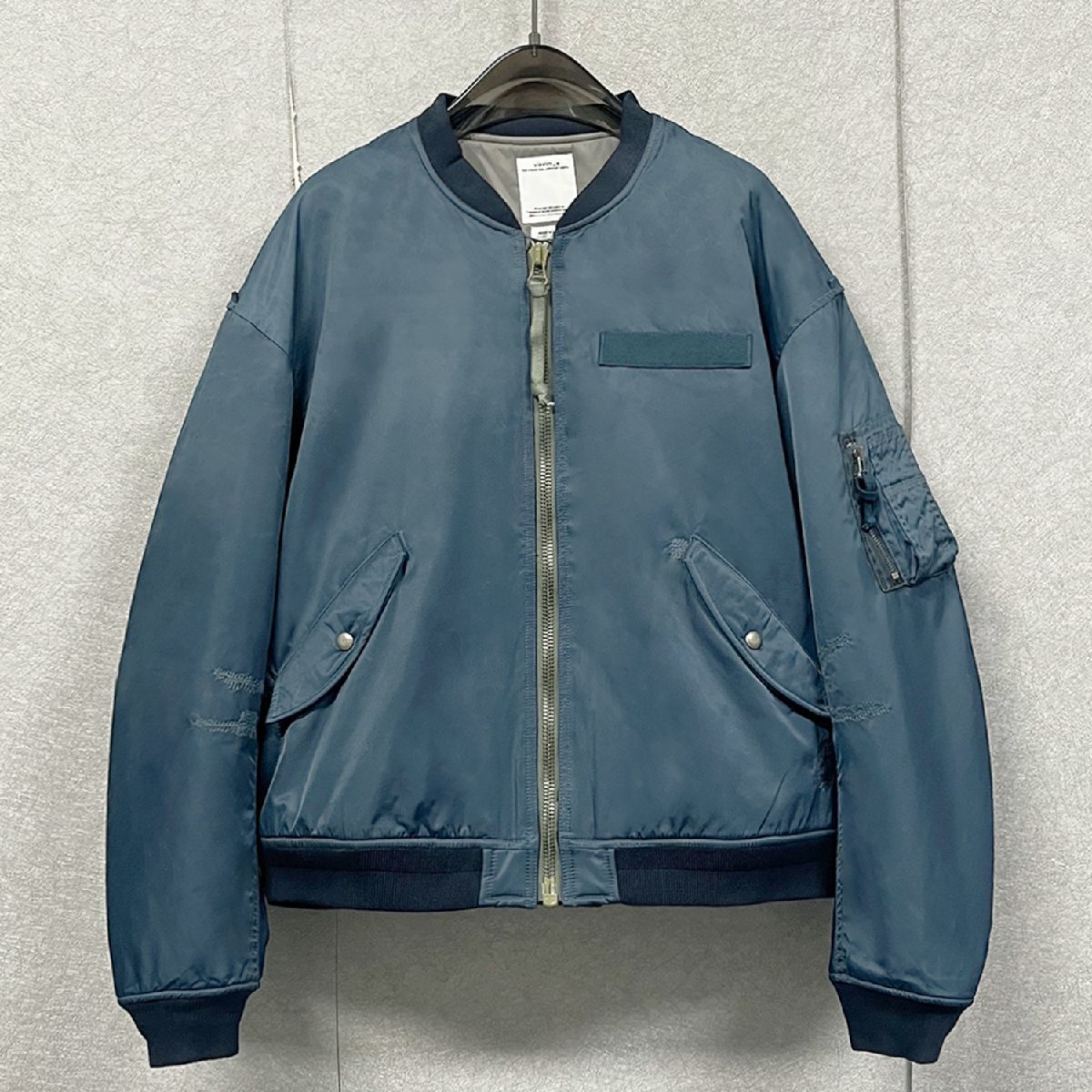 新品同様 VISVIM ビズビム 23AW THORSON JKT CRASH フライトジャケット MA-1 天然染め ダメージ ヴィンテージ加工 0123205013004 size:4拍卖