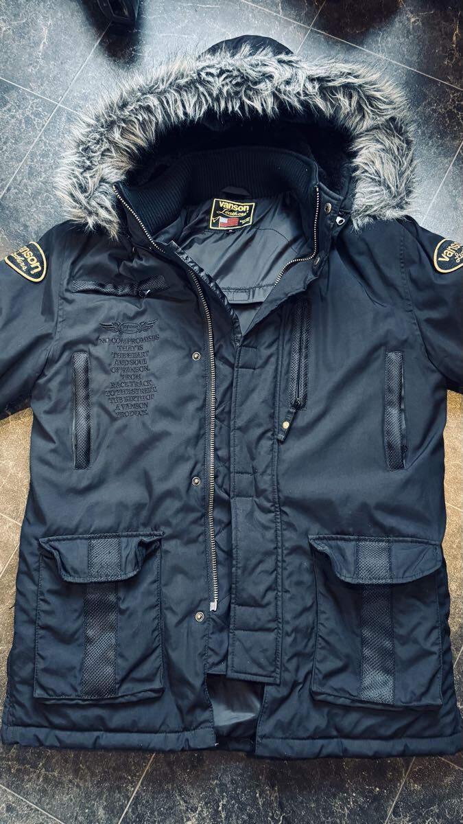 VANSON ジャケット ミリタリー XL VS18109W バンソン バイクジャケット ネイビー拍卖