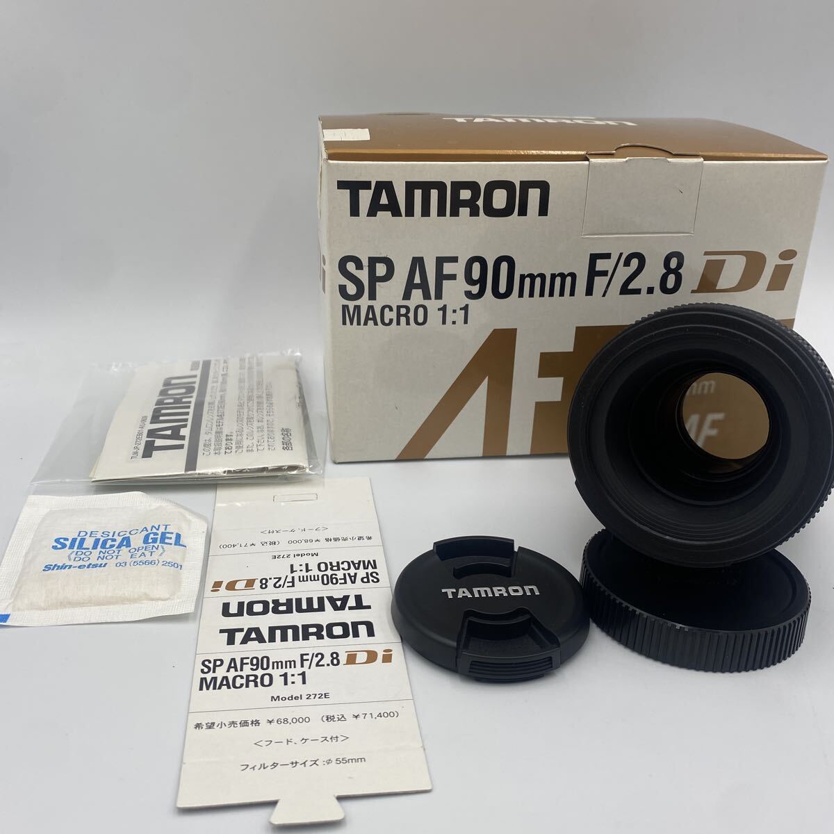 R1015 極上美品 2回使用 室内のみ TAMRON タムロン一眼レフレンズ SP AF Di 90mm 1:2.8 MACRO 55 元箱 説明書付き拍卖