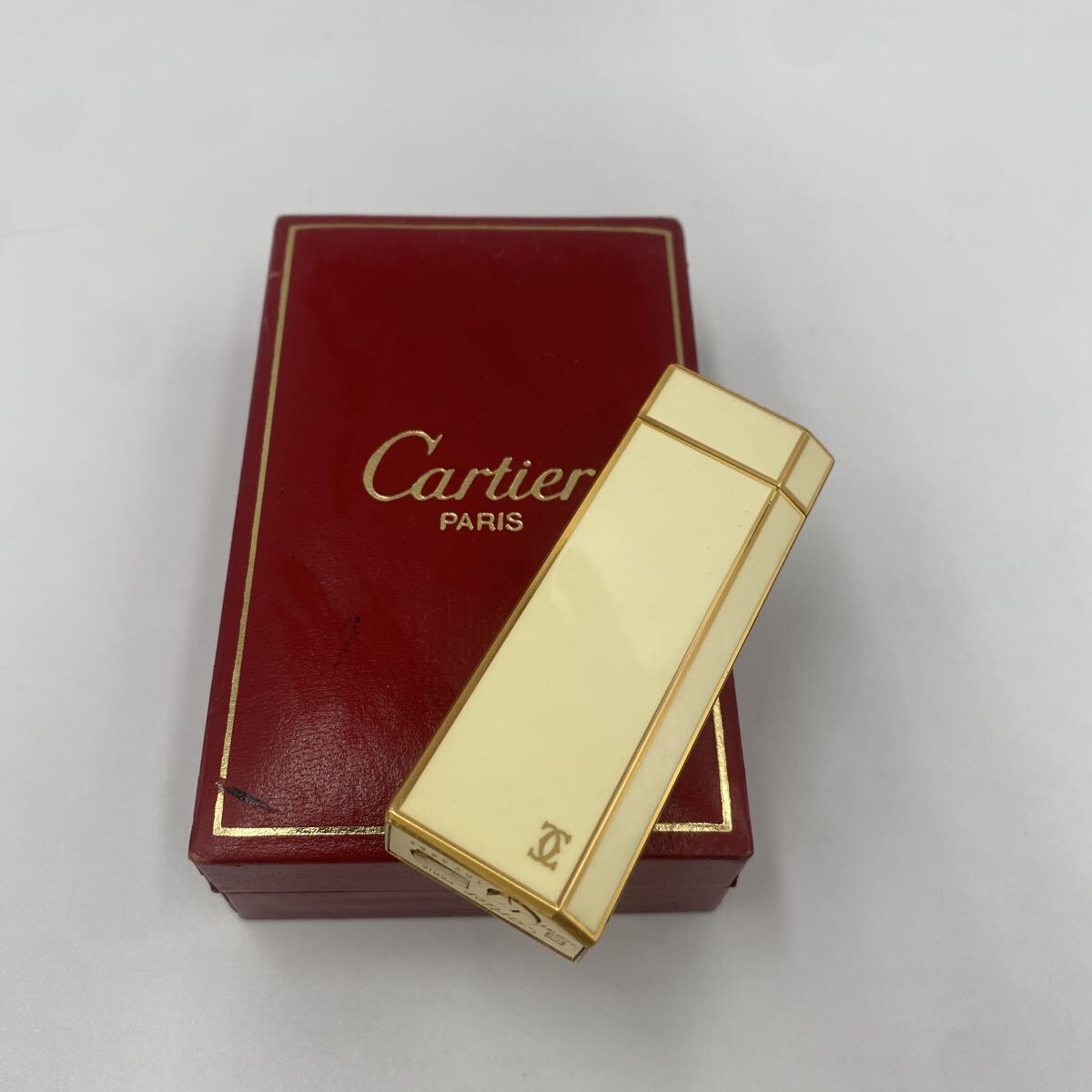 R1015 美品 Cartier カルティエ ガスライター ゴールド タバコ 煙草 ブランド 箱付 喫煙具 着火未確認拍卖