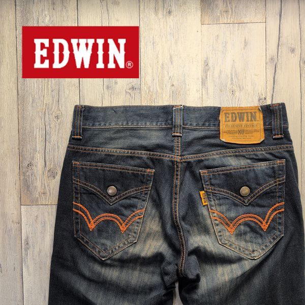 ☆EDWIN エドウィン☆491XVS ビンテージ USED加工 デニム size【W34】 S2672拍卖