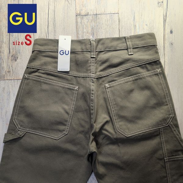 新品☆GU ジーユー☆ペインターパンツ Size(S) オリーブ S2694拍卖