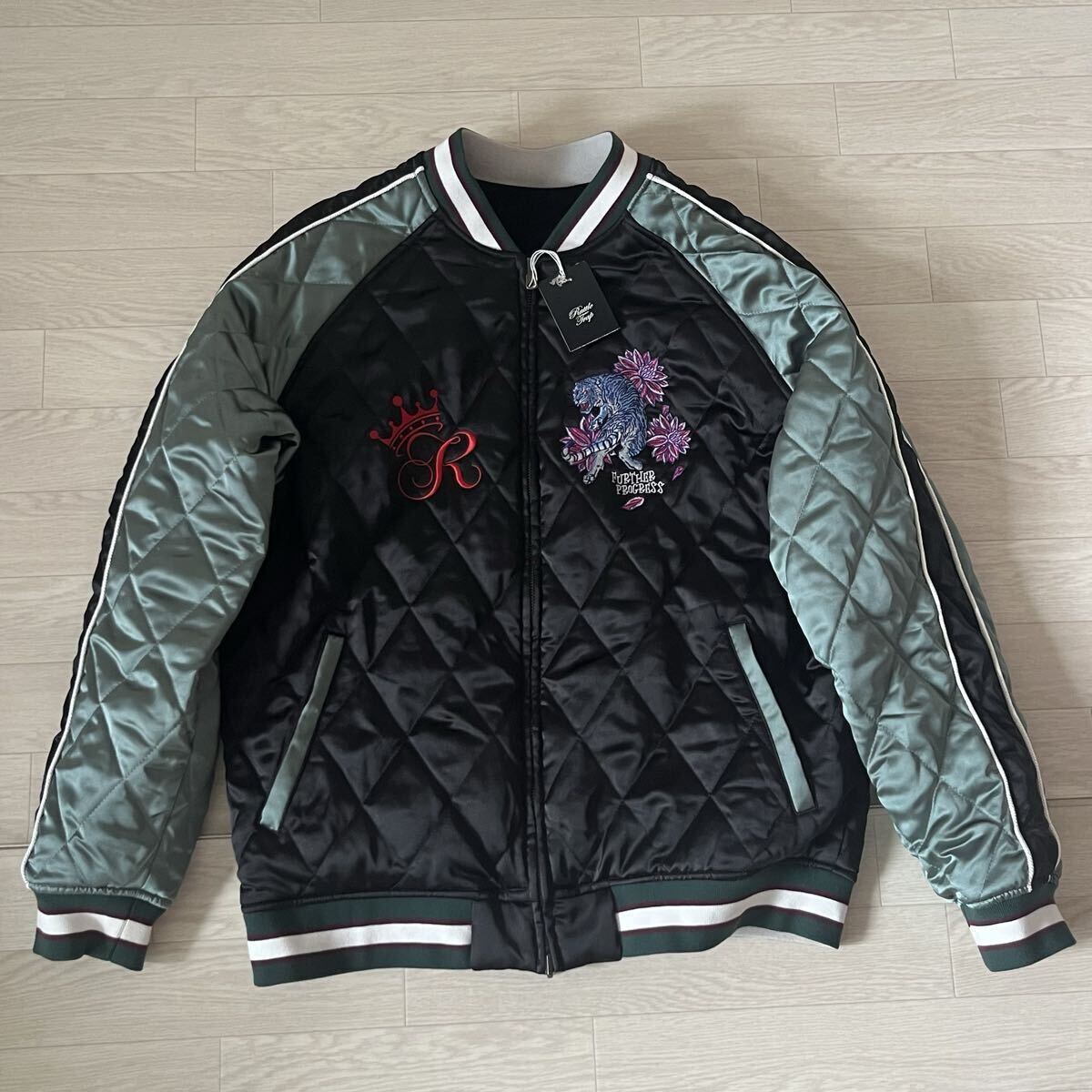 【未使用タグ付】RATTLE TRAP ラトルトラップ リバーシブル 2way スカジャン Lサイズ ブルゾン メンズ 紳士 ジャケット 大人のカジュアル拍卖