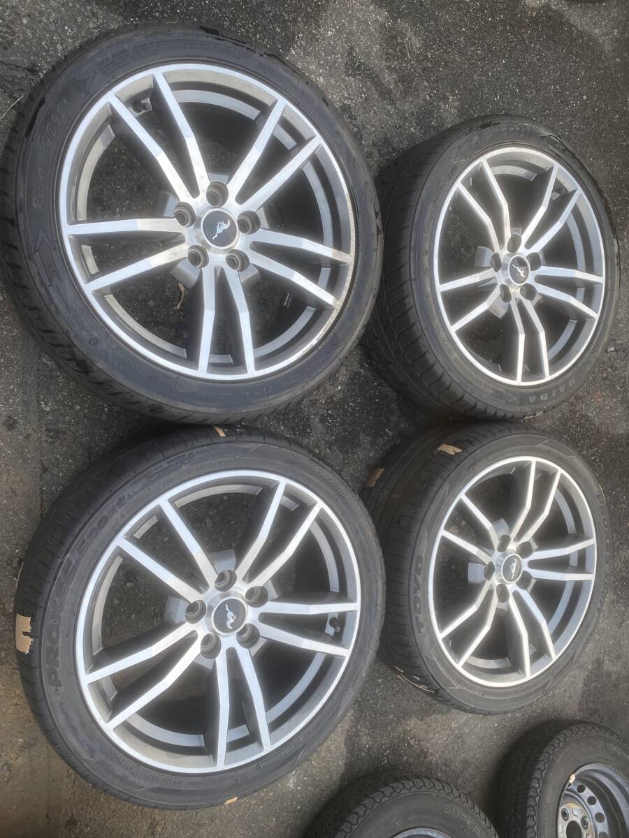 AS1028-2◆フォード◆マスタング純正◆18×8.0J+40◆5H114.3◆TOYO/HAIDE各2本◆245/40ZR18◆FR3C-1007-BB◆4本セット◆中古品◆拍卖