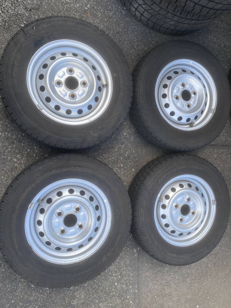 AS1029-3◆2022製◆スチールホイール◆軽トラック/軽バン等◆12×4.00B◆4H100◆IceFRONTAGE◆145/80R12◆80/78N◆LT◆4本セット◆中古品◆拍卖