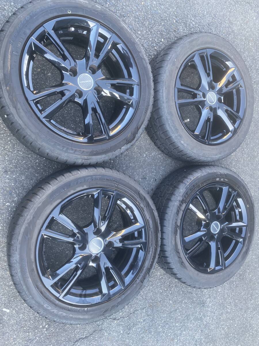 AS1030-1◆美品◆溝有り◆EuroTECH◆プジョー208◆16×6.5J+25◆5H108◆TOYO◆OBSEVE◆GARIT◆GIZ◆195/55R16◆4本セット◆中古品◆拍卖