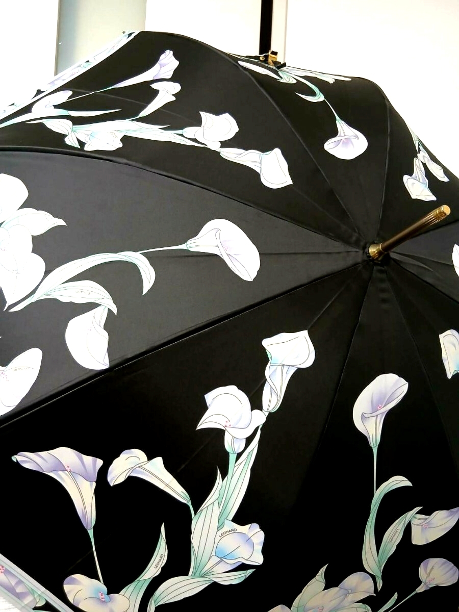 ☆極美品☆ レオナール 長傘 傘 お花柄拍卖
