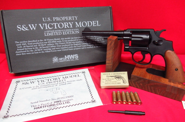 箱にSPGシール有り HWS U.S PROPERTY S&W VICTORY MODEL 5インチ HWブラック 木製グリップ カートリッジ モデルガン 管理7KH1024H-J2拍卖