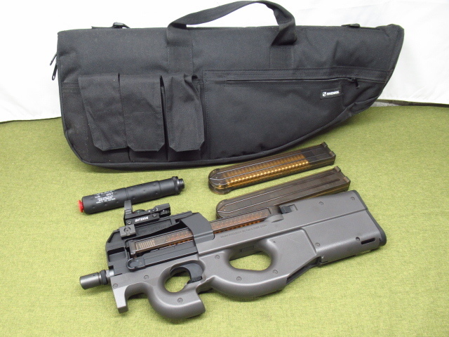 TOKYOMARUI 東京マルイ P90-TR マガジン3個 / サプレッサー / SUTEKUS サイト付き 電動ガン エアガン 管理7H0922A-G2拍卖