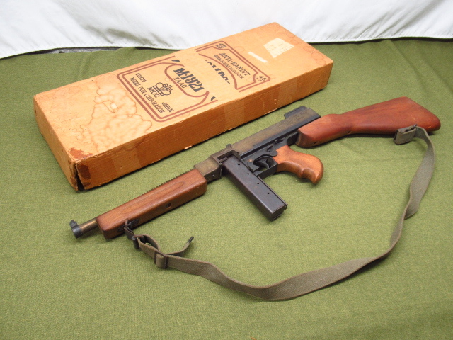 現状品 SMG刻印あり MGC THOMPSON トンプソン M-1921 TAAC ANTI-BANDIT サブマシンガン 木製ストック 金属製モデルガン 管理7H1006E-G4拍卖