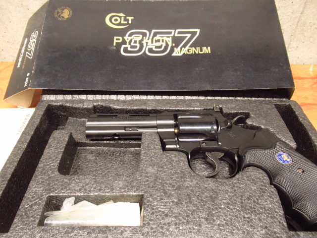 ジャンク TANAKA WORKS タナカワークス .357 MAGNUM COLT PYTHON リボルバー ブラック ガスガン 管理O1013k-B3拍卖