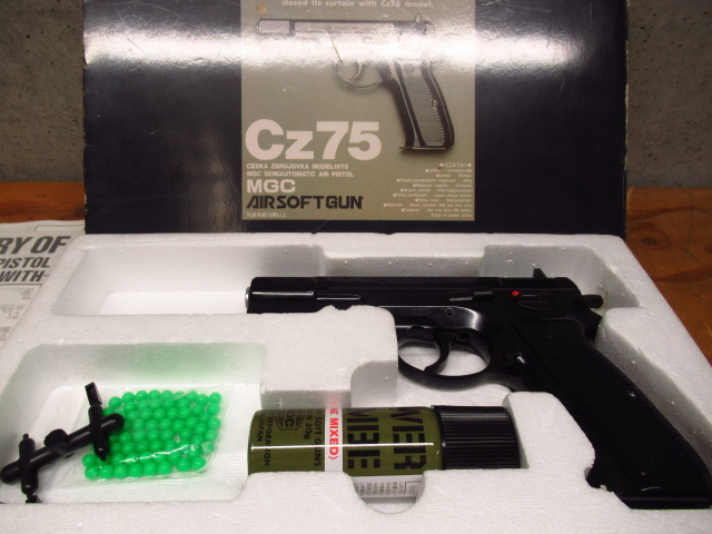 ジャンク MGC Cz75 オールブラック ハンドガン ガスガン 管理O1013m-B3拍卖