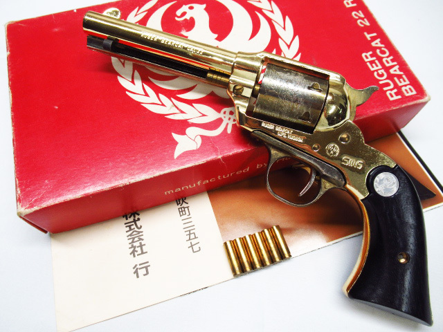SMG刻印有り HUDSON ハドソン RUGER BEAR CAT ルガー ベアキャット 22 RIMFIRE リボルバー 木製グリップ モデルガン 管理7k1017C-I03拍卖