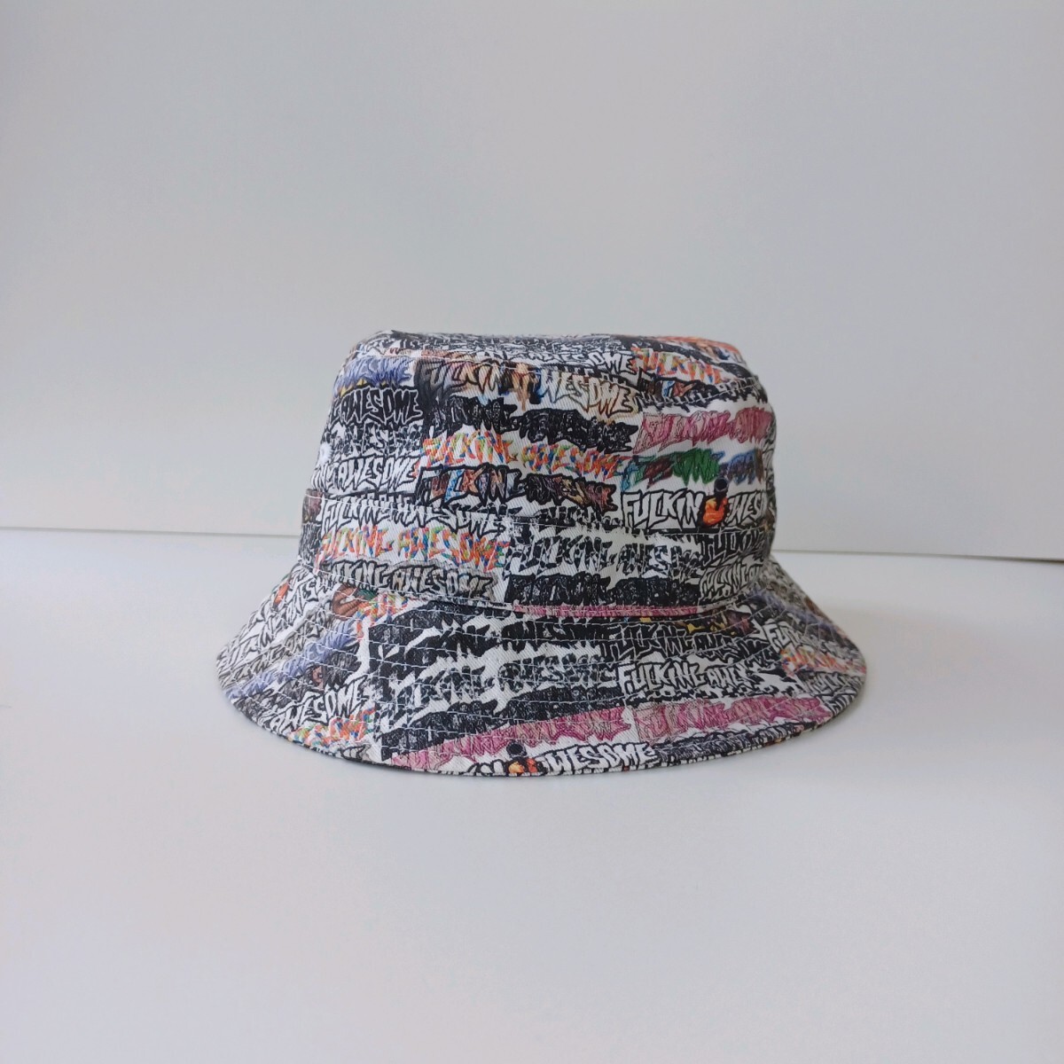FUCKING AWESOME ファッキングオーサム 総柄バケットハット ステッカーロゴ拍卖