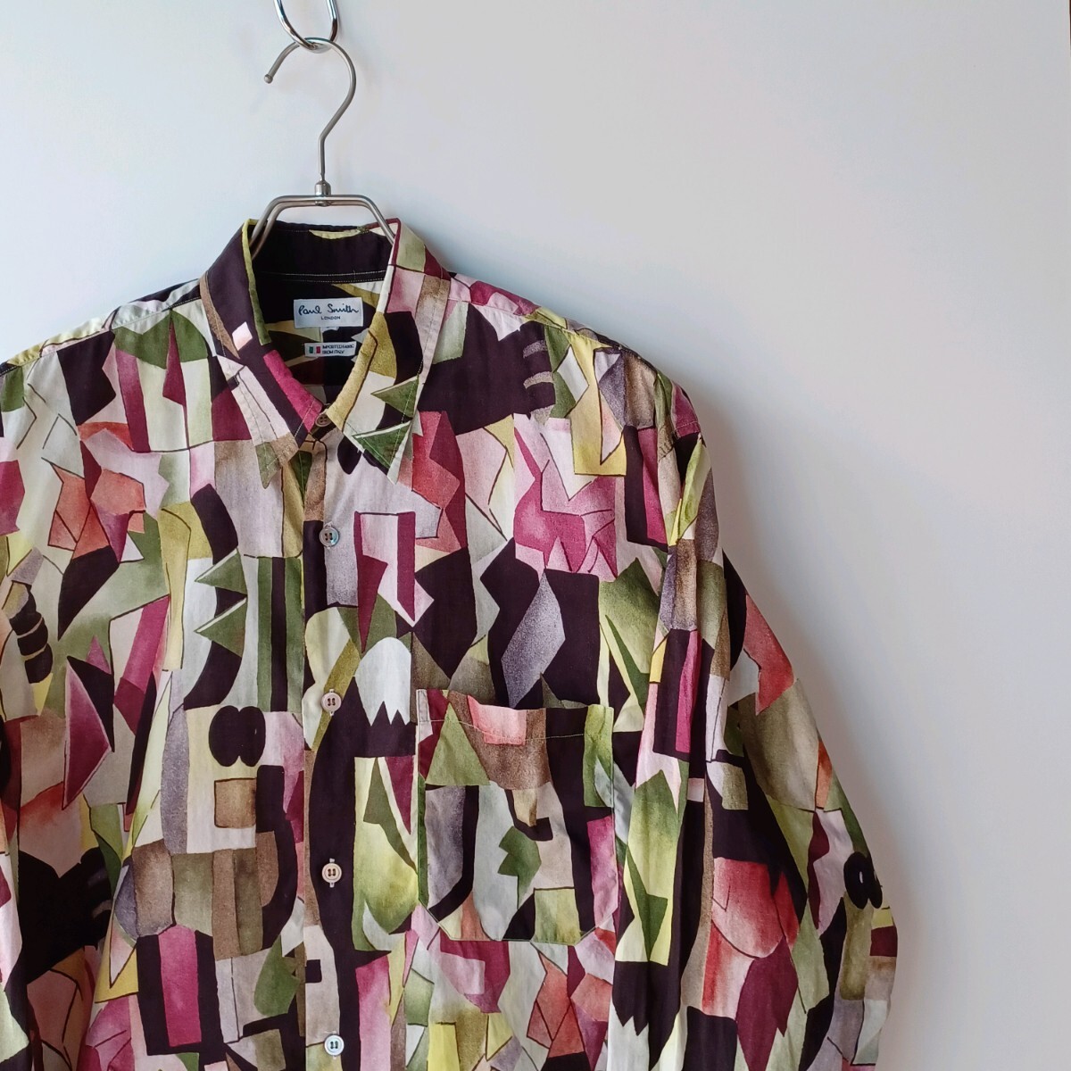 Paul Smith LONDON ポールスミスロンドン 総柄シャツ マルチカラー アメリカンジャケット期拍卖