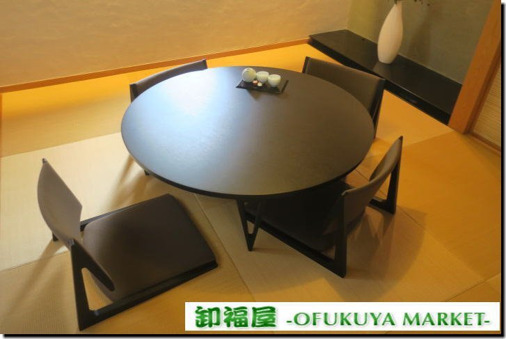 家具WD■511590■日進木工 座卓 座椅子4脚 和室テーブル■展示品/取り外し品/未使用品/千葉出荷拍卖