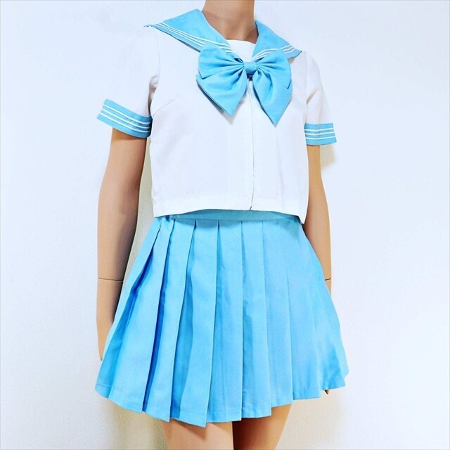 PX1-056//超グラマーな2XLサイズ☆胸元のリボンがキュート☆清楚&可憐スタイル☆前チャックタイプ☆新品未使用/セーラー服&スカート※▲拍卖