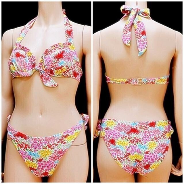 PE5-D97☆//たっぷりの超小花☆ミニフリル付でよりキュート♪ワイヤービキニ※一番安価な送料はゆうパケット280円拍卖