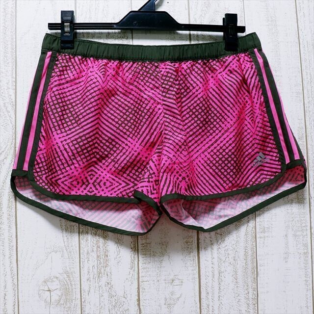 PE5-E72☆//XL♪adidas/アディダス♪再帰反射ロゴ*インナー一体型ランパン*超インパクトカラー※一番安価な送料はゆうパケットなら250円拍卖