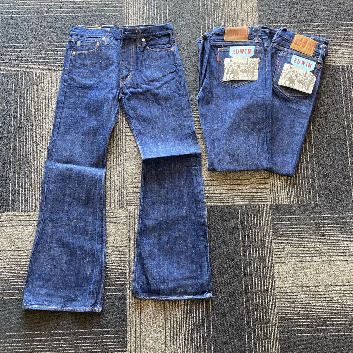 ◆NO.251001Q◆ ⑤ EDWIN エドウィン デニムパンツ ブルー サイズ 30 WESTERN FINEST BLUE JEANS US REG PAT 1003 BT デッドストック拍卖