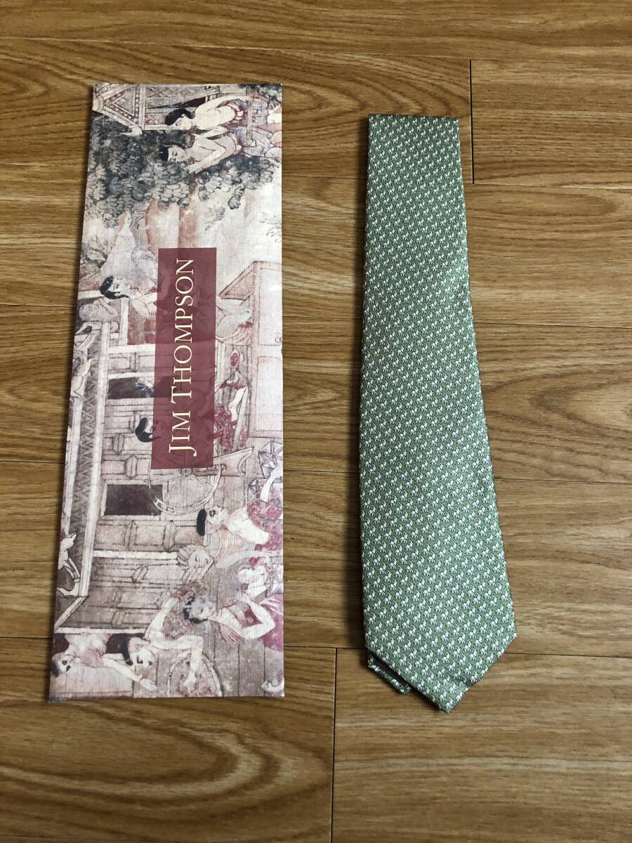 ジムトンプソン 象柄ネクタイ 新品・タグ付き拍卖