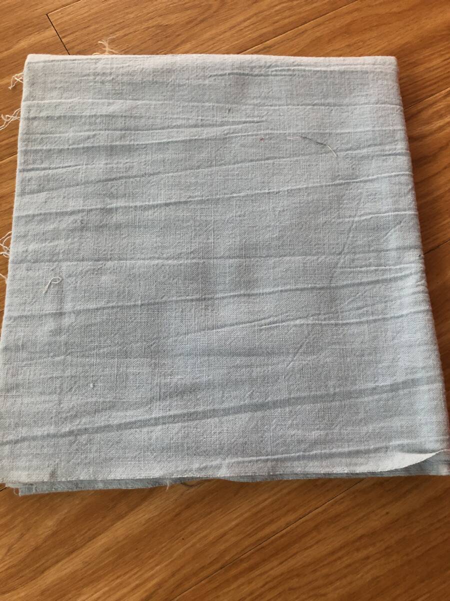 ガーゼのような目の粗いコットン生地 水色 110センチ×110センチ拍卖