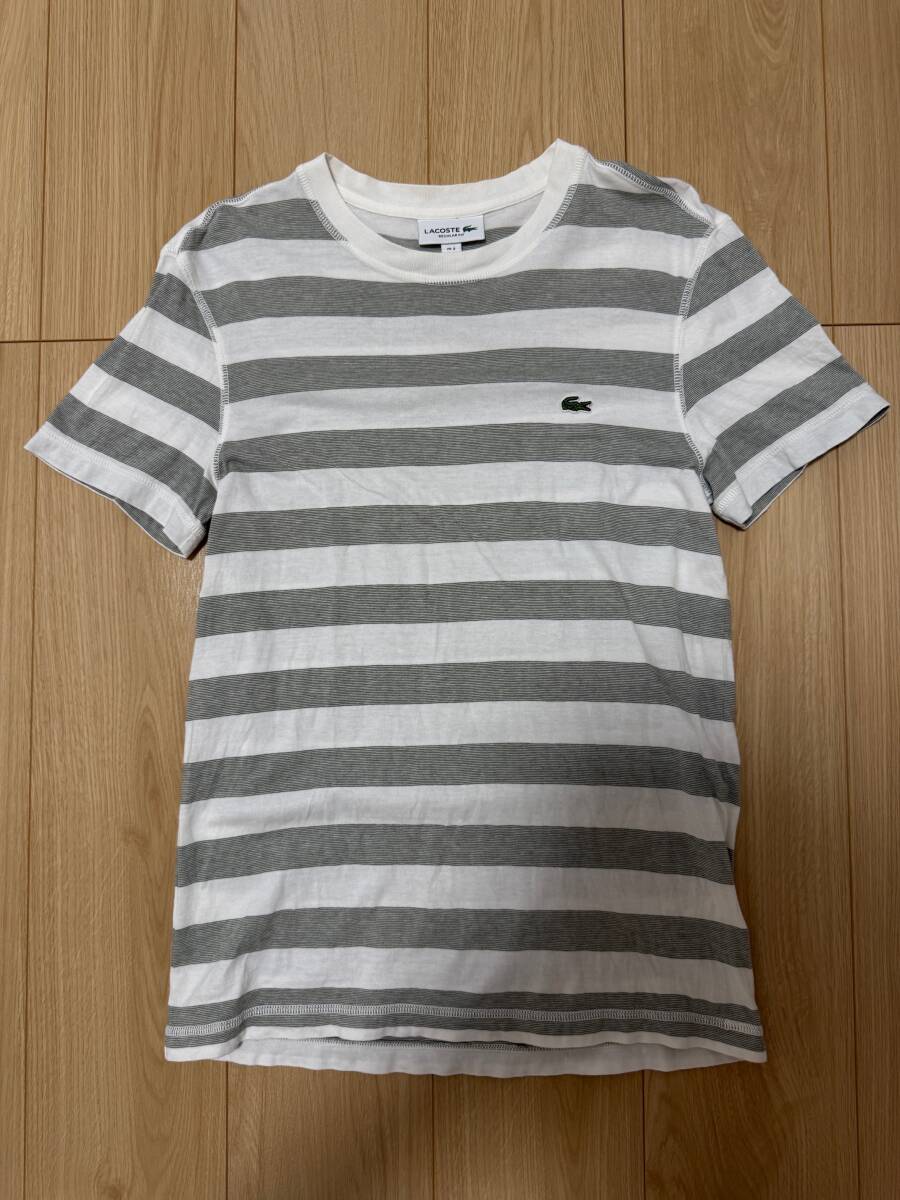 【送料185円】ラコステ ボーダー Tシャツ USサイズ:XS(日本サイズS相当)拍卖