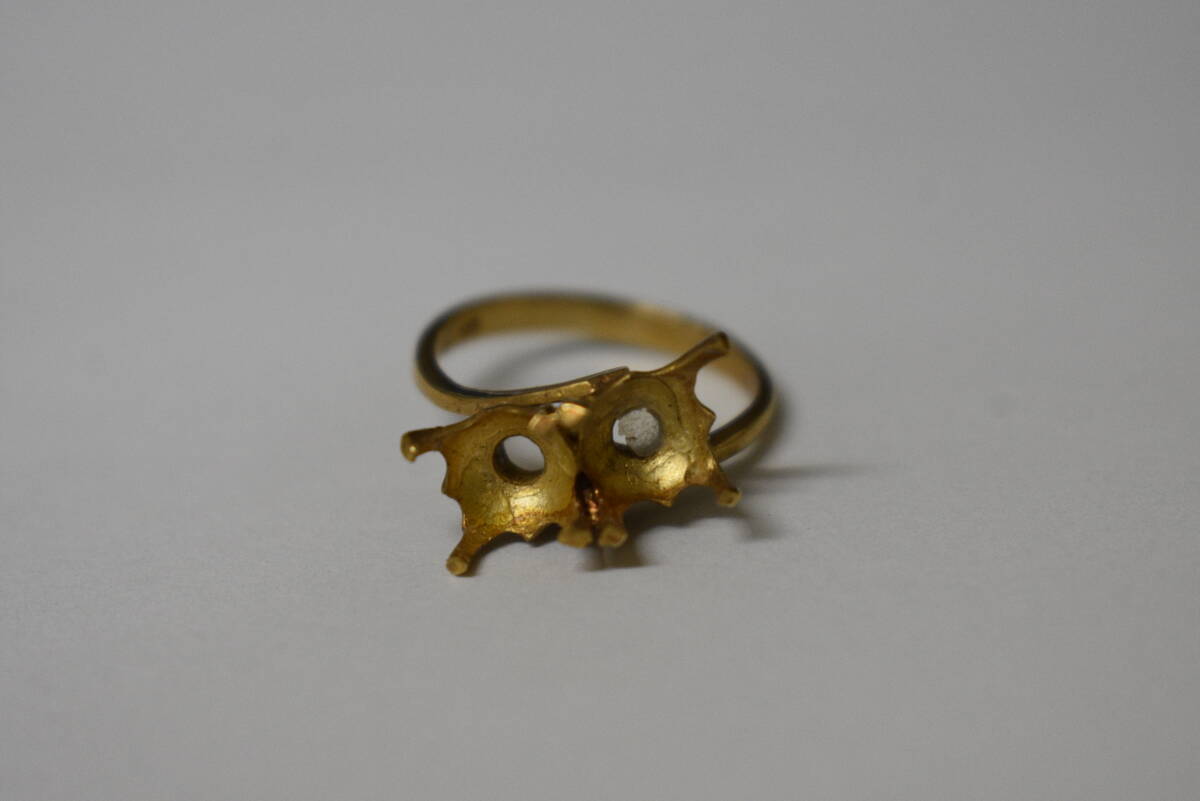 うぶ品 K18刻印 指輪フレーム 18金 リング 約3.6g つぶし拍卖