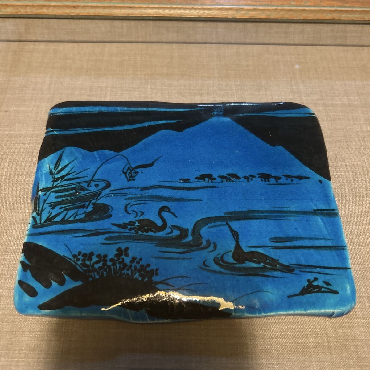 第12代 小泉 蔵珍作 陶版画 額装 17センチ×13センチ MOA美術館 蔵珍会拍卖