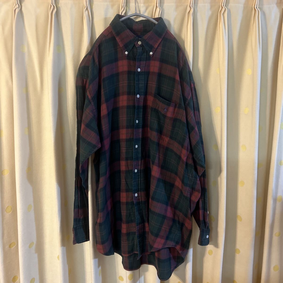 90S Ralph Lauren BLAIRE ラルフローレン チェック柄 ボタンダウンシャツ サイズL拍卖