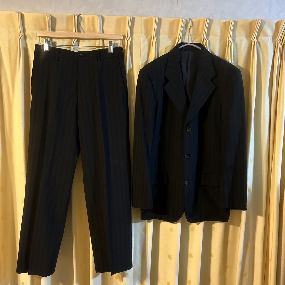 AD2000 田中オム期 コムデギャルソン スーツ セットアップ ウール100% シングル3ボタン サイズS 状態良し ブラック 日本製拍卖