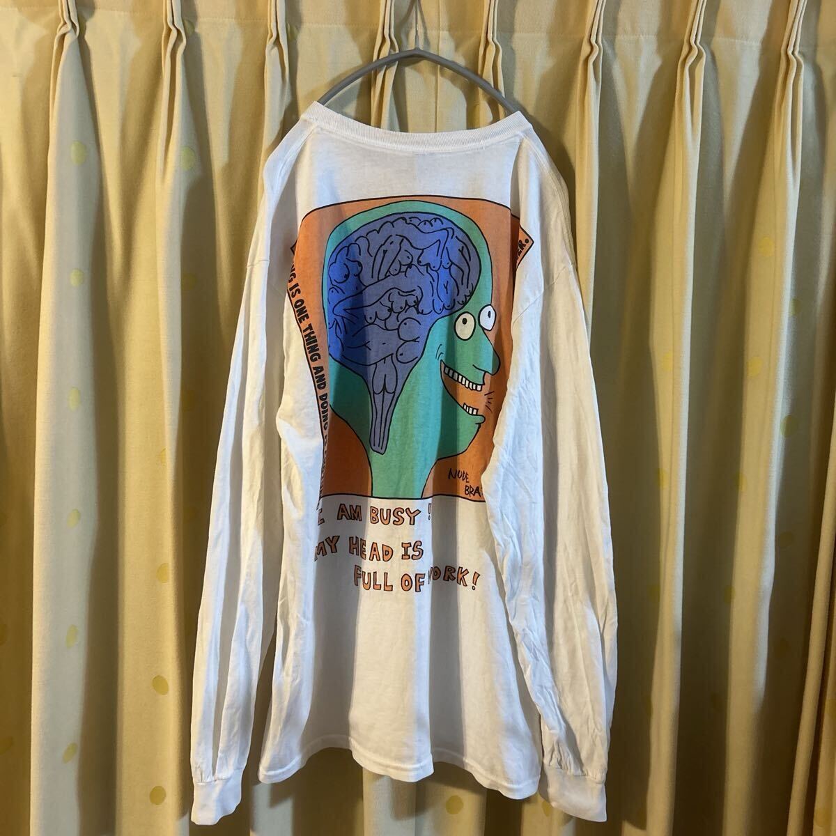 NUDE BRAIN バックプリント エロT 長袖Tシャツ サイズM拍卖
