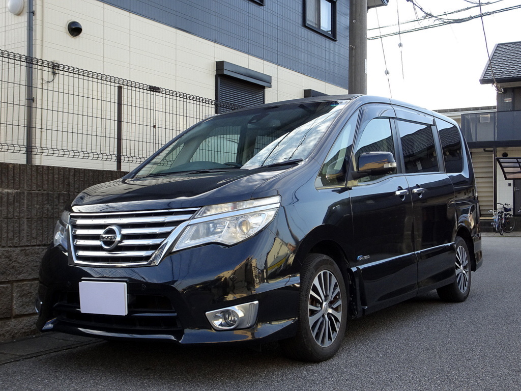 27年式 セレナHV 後期 エマブレ ナビ TV Bluetooth フリップダウンモニター アラウンドビュー 両側パワスラ インテリキー クルコン LED ETC拍卖