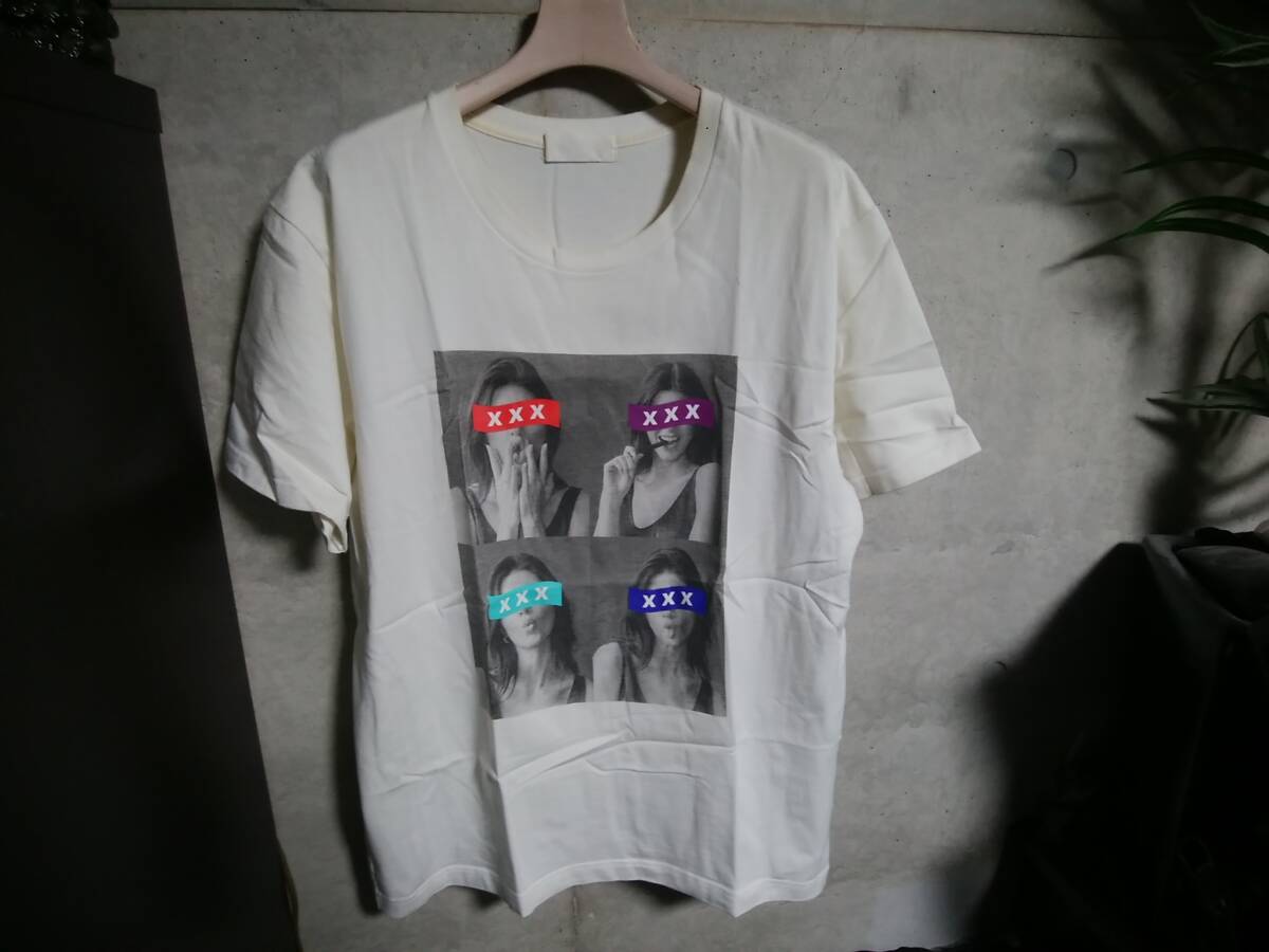 【GOD SELECTION XXX ゴッドセレクション トリプルエックス】TシャツM 日本製 ガールプリントデザイン入り 高級 限定 人気アイテム拍卖