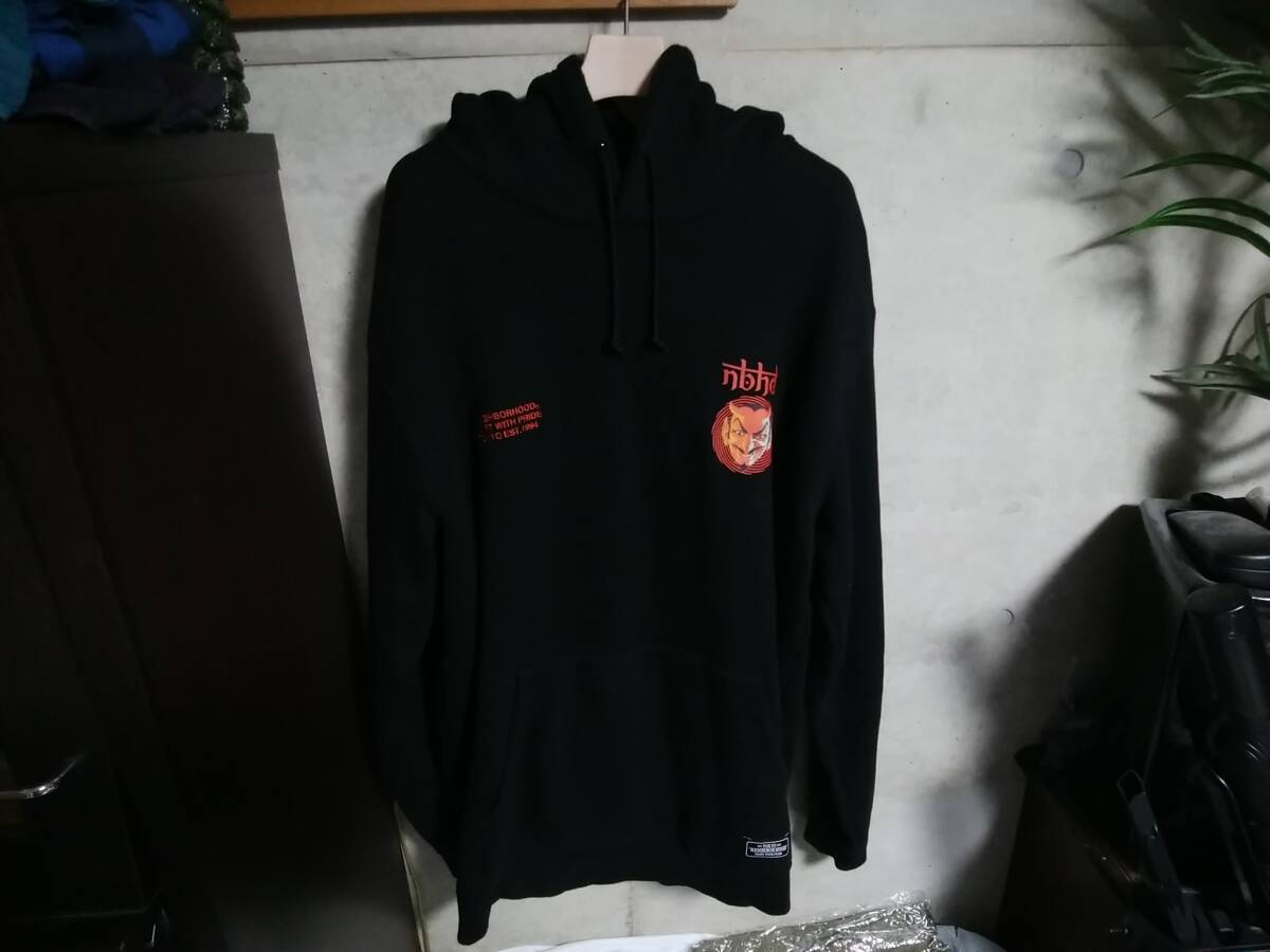 【NEIGHBORHOOD ネイバーフッド】スウェットパーカX L 日本製 オールドニック デビルプリント入り B'z ビーズ「稲葉浩志」さん着 本店限定拍卖