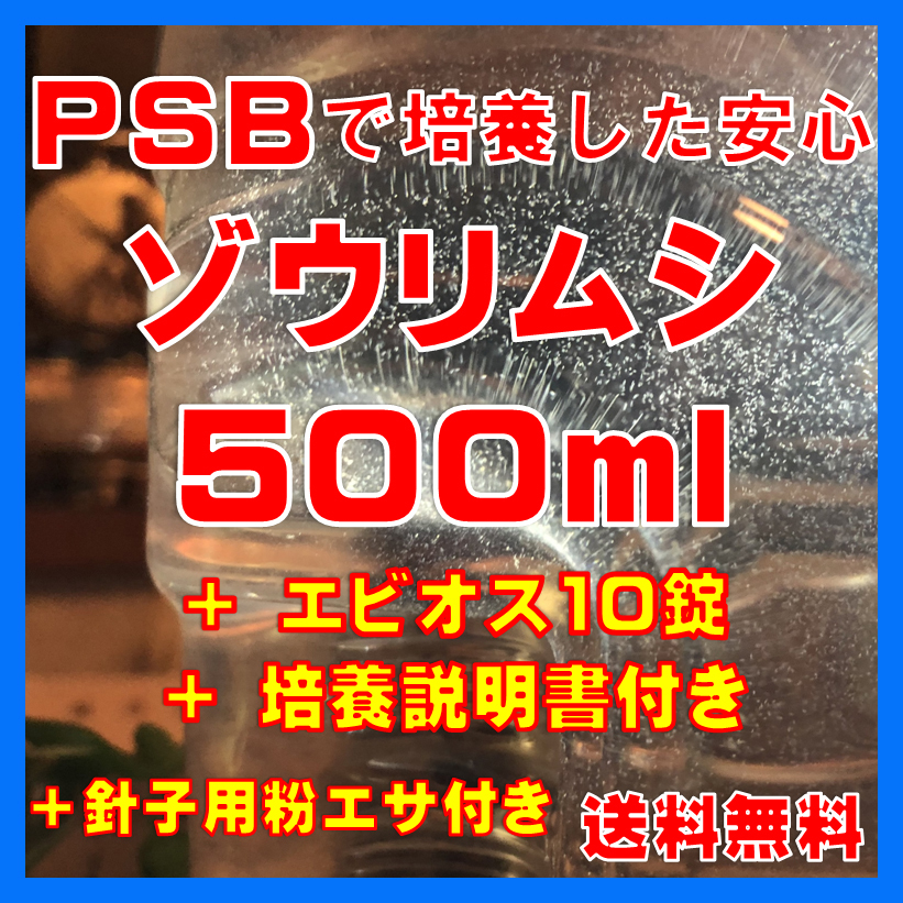 ★送料無料★PSBで培養したゾウリムシ種水500ml+エビオス10錠+培養説明書+針子用粉エサ。拍卖