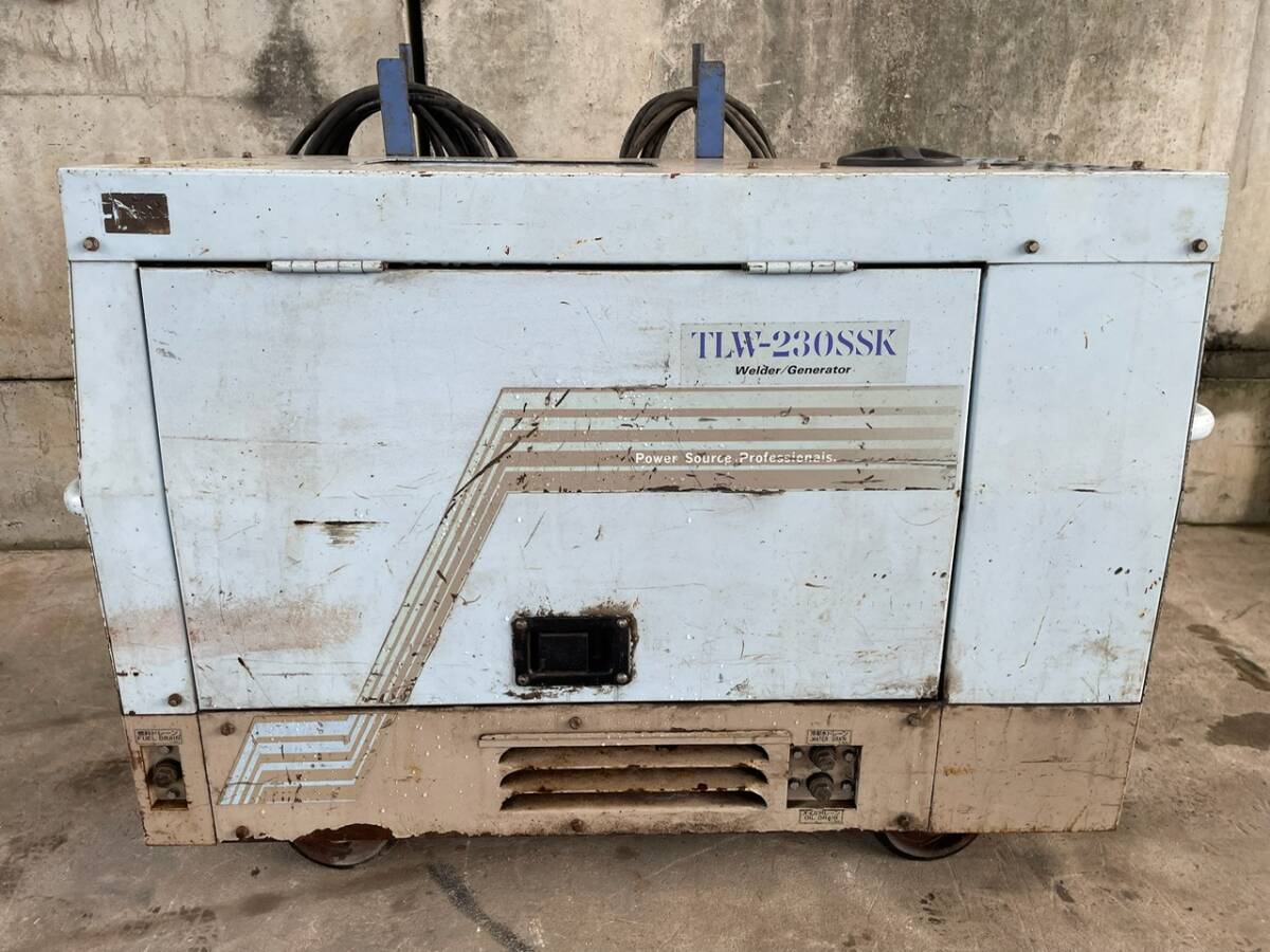 福岡発☆ディーゼルエンジン発電機兼用溶接機 TLW230SS TLW-230SS デンヨー/DENYO 1706時間 九州 中古品拍卖