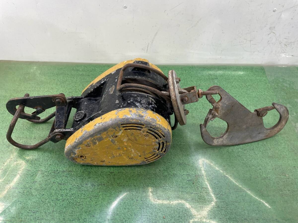 福岡発☆小型ウインチ WI-61C 【キンク有】RYOBI/リョービ 電動ウインチ 吊り上げ 土木 九州 吊り下げホイスト 耐荷重60Kg 動作可 中古品拍卖