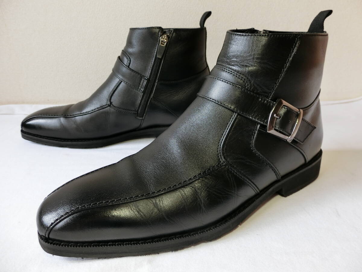 madras Walk マドラス 26.5㎝ サイドジップブーツ GORE TEX レザー 黒 ゴアテックス 防水拍卖