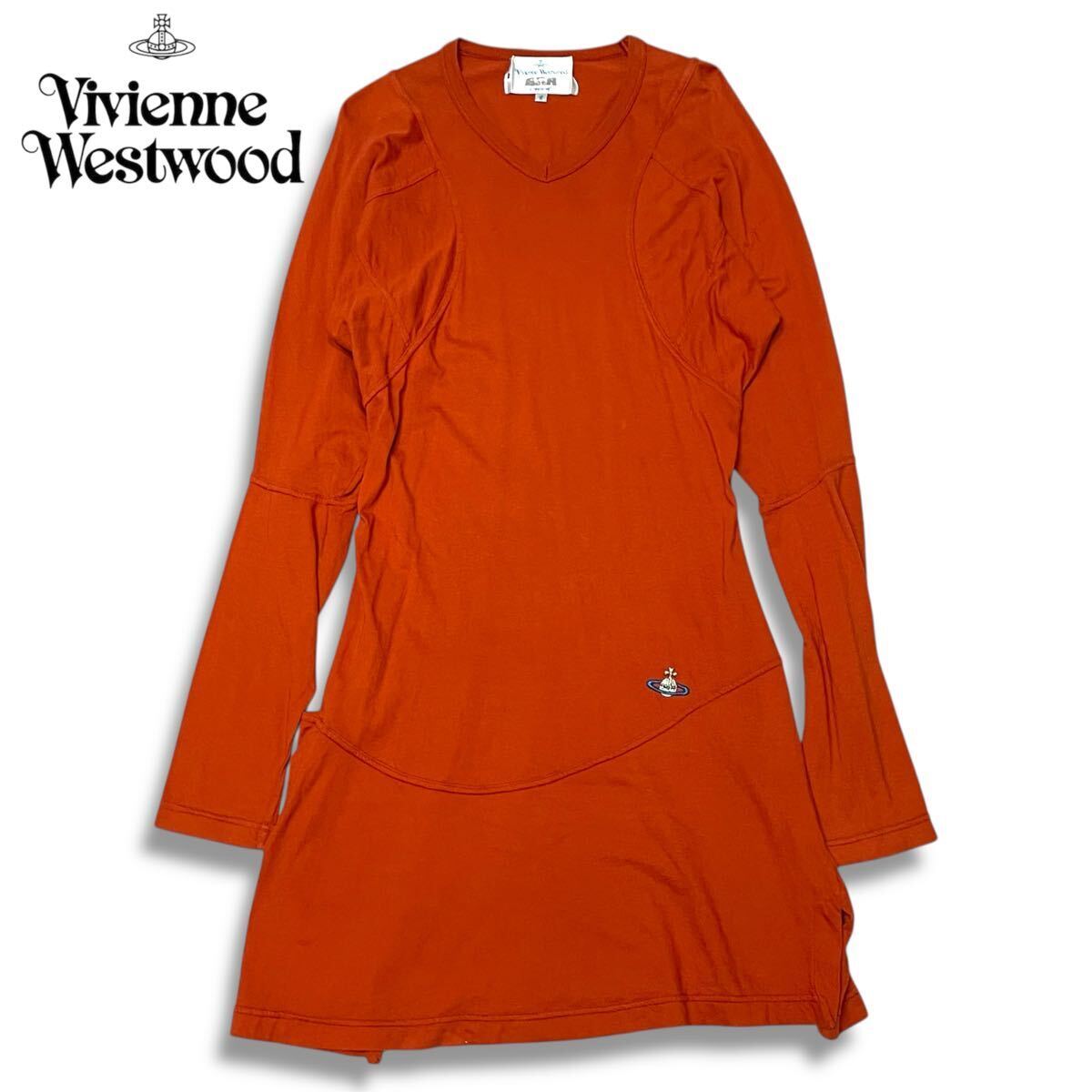 33 正規品 Vivienne Isabel Westwood Man ヴィヴィアンウエストウッド D-HG1118 356-32337 オーブ ロゴ刺繍 長袖コットン ニット トップス拍卖