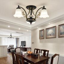 高級感 ★高品質★ヨーロッパスタイルシャンデリア 鉄シャンデリア 居間/レストラン/寝室用シャンデリア 天井照明 3灯拍卖