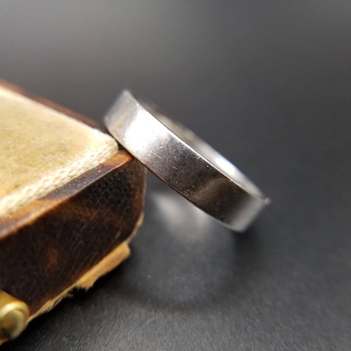 KS刻印 シンプル 装飾なし 925 シルバー ヴィンテージ バンド リング 銀 指輪 中太 結婚 Wedding デイリー 重ね付け Y25-B拍卖