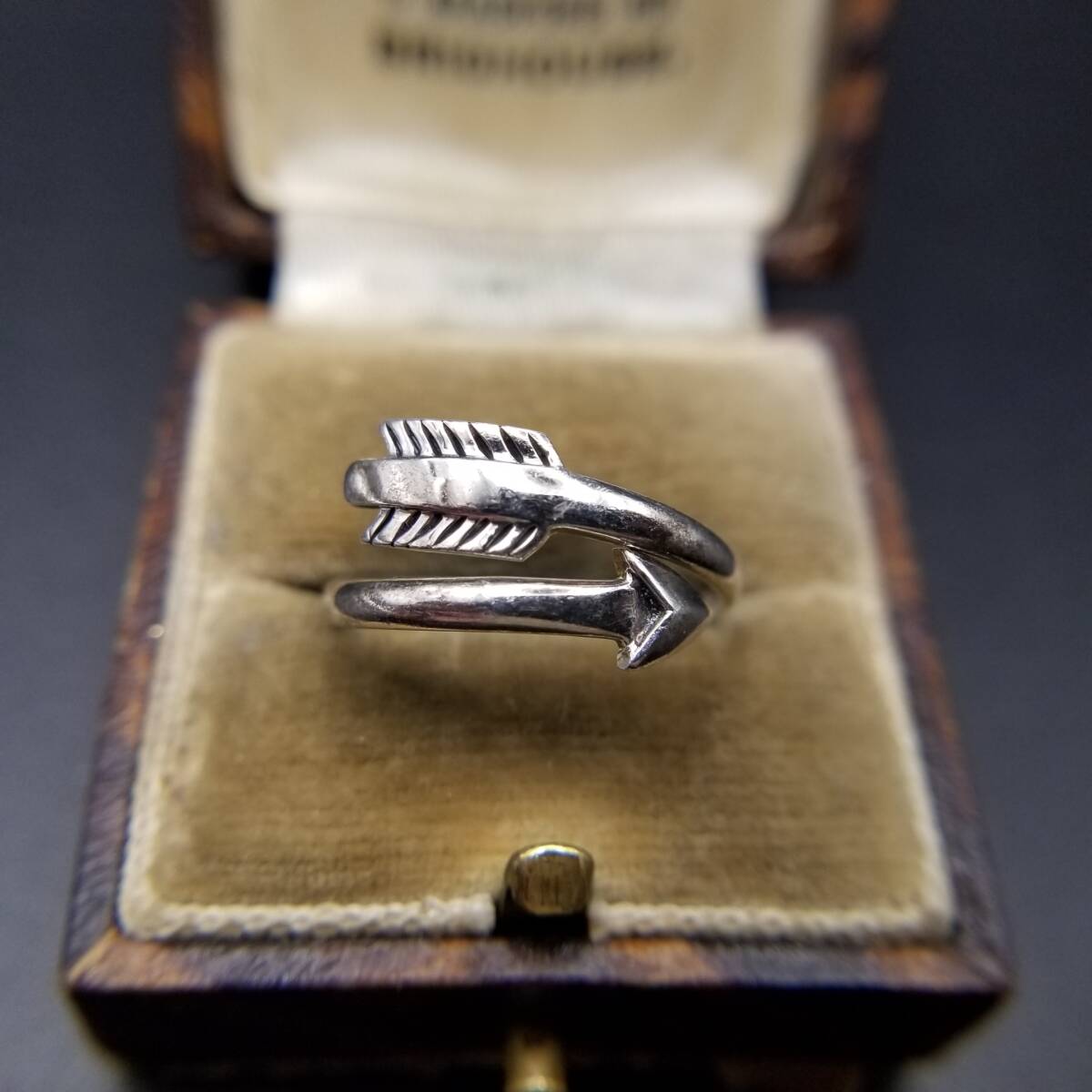 矢 アロー 925 シルバー ヴィンテージ ラップ リング 指輪 銀 華奢 キュート 重ね付け Y25-B拍卖