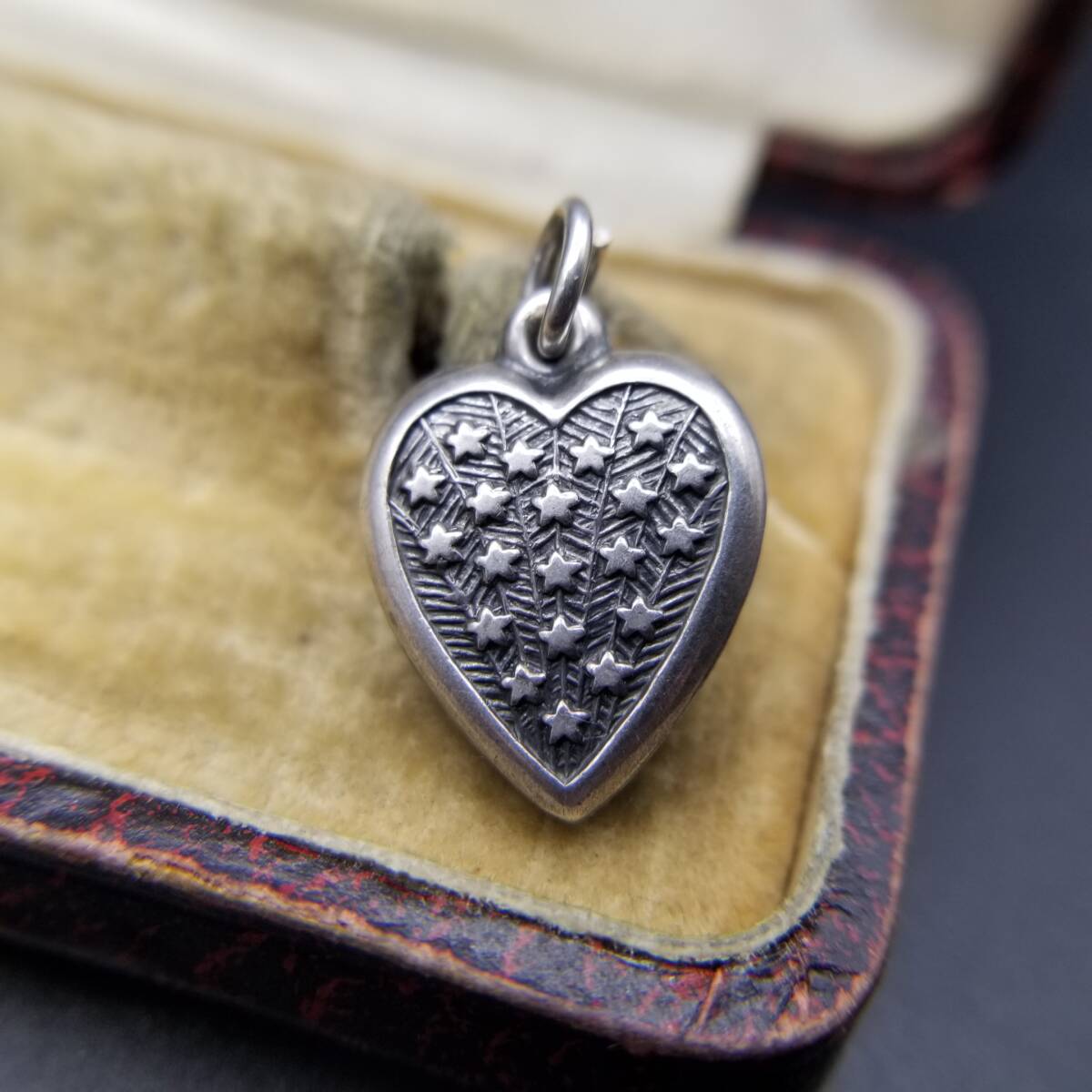 WWII期 ヴィンテージ スウィートハートジュエリー 星の花 チャーム 925 シルバー ペンダントヘッド 銀 ネーム彫金 Imogene Y25-D拍卖