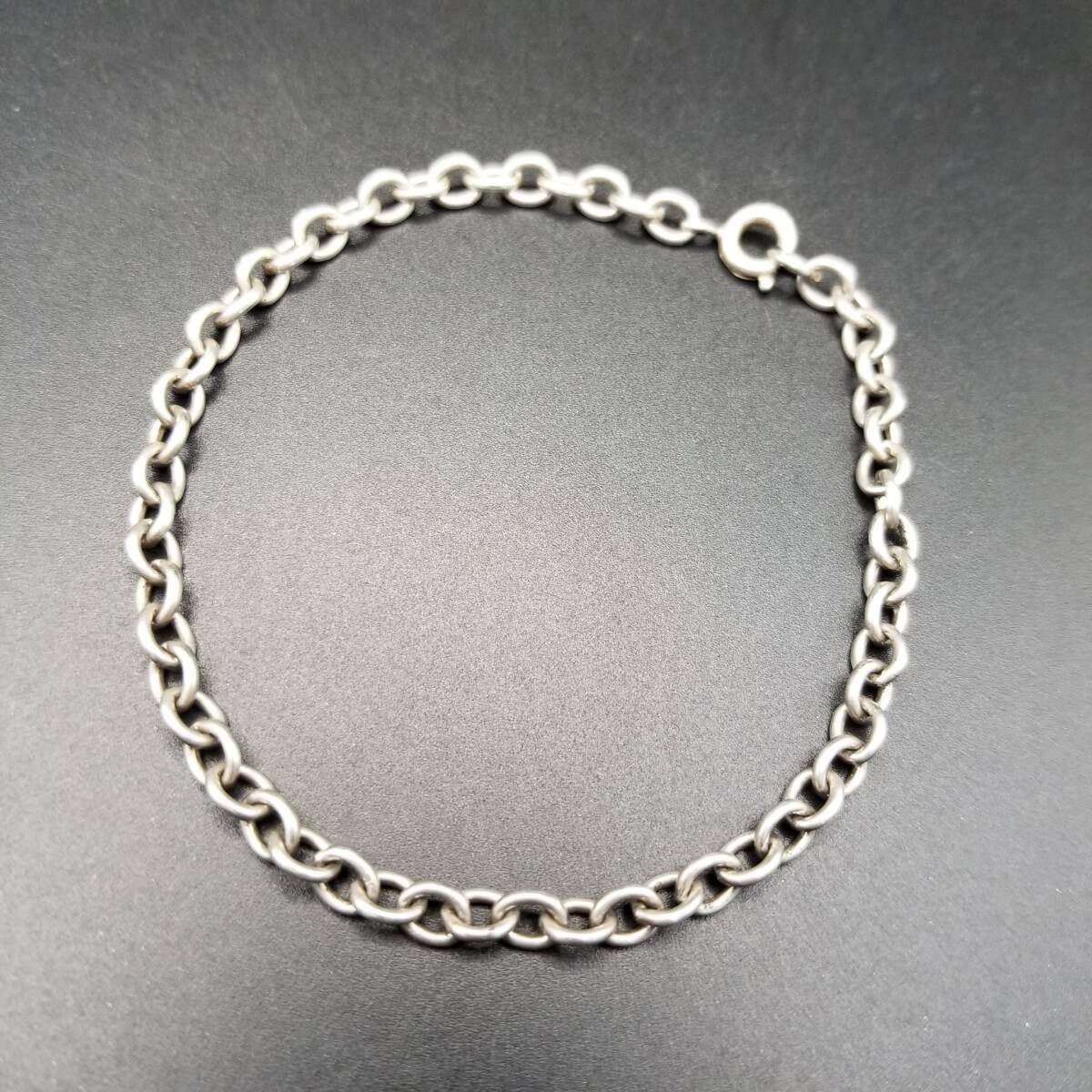 シンプル ロロチェーン 925 シルバー ヴィンテージ ブレスレット 銀 スタイリッシュ 重ね付け 定番 飽きないデザイン Y24-Z拍卖