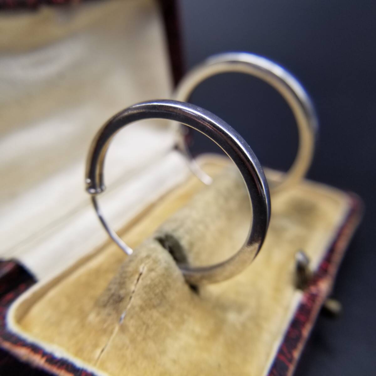 シンプル ラウンド リング 925 シルバー ヴィンテージ ピアス 銀 ボリューム感 大ぶり カジュアル スタイリッシュ Y25-G⑫拍卖