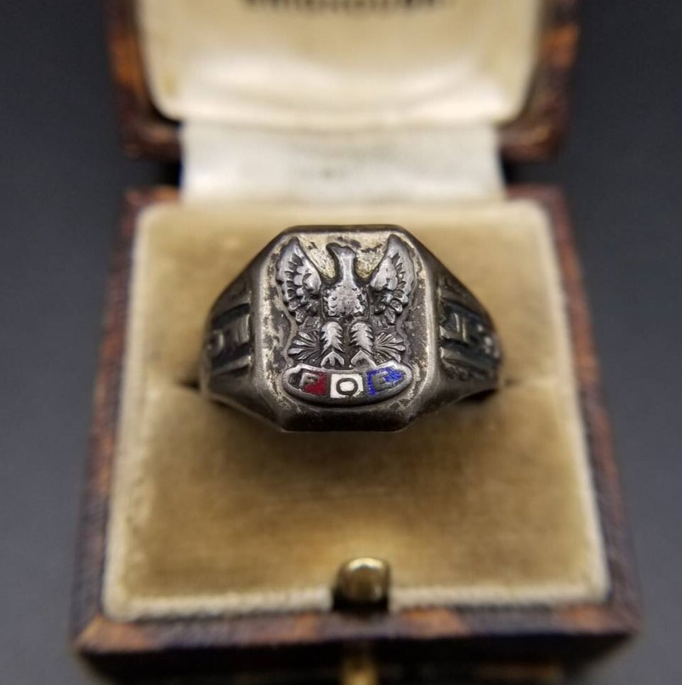 Fraternal Order of Eagles 鷲紋章 925 シルバー ヴィンテージ シグネット リング 銀 指輪 FOE 友愛団体 Y24-T拍卖